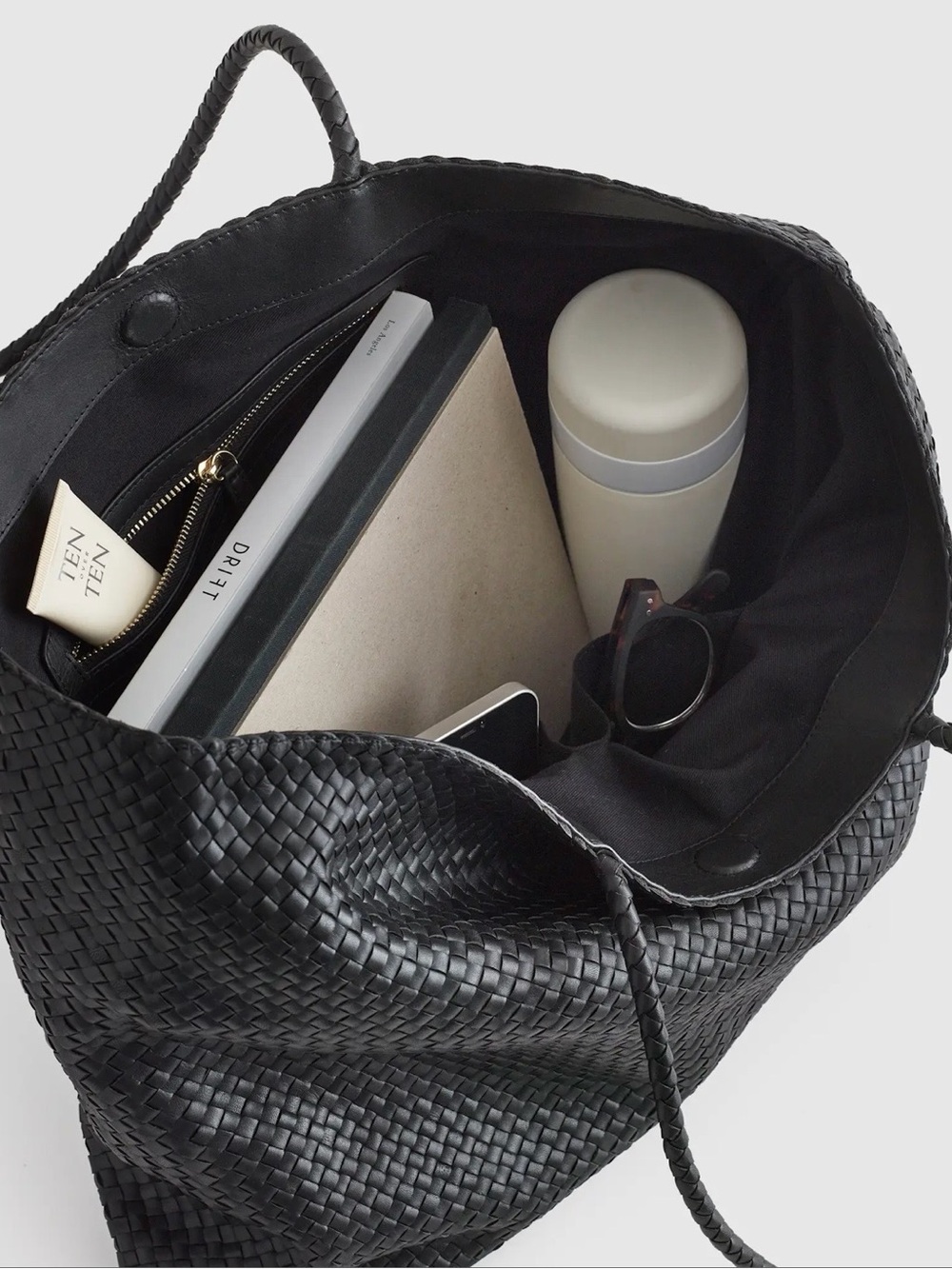Quince Italian Leather Handwoven Tote Bag - Picture 4 of 11